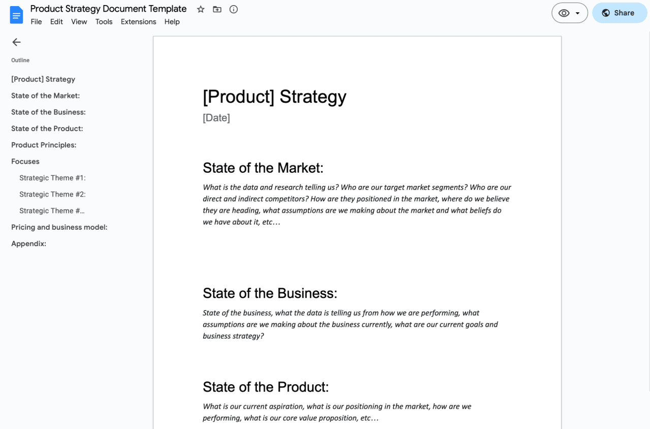 Strategy stages divide visme