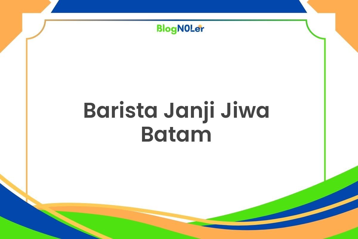 Barista Janji Jiwa Batam