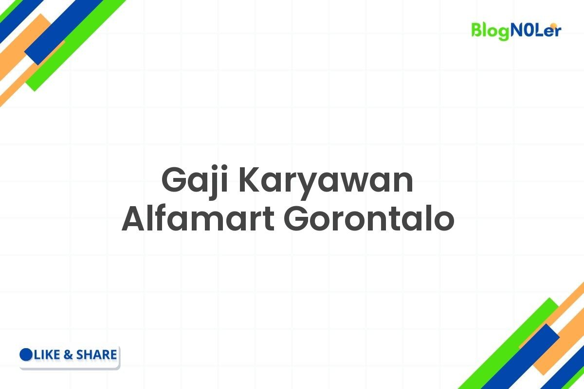 Gaji Karyawan Alfamart Gorontalo