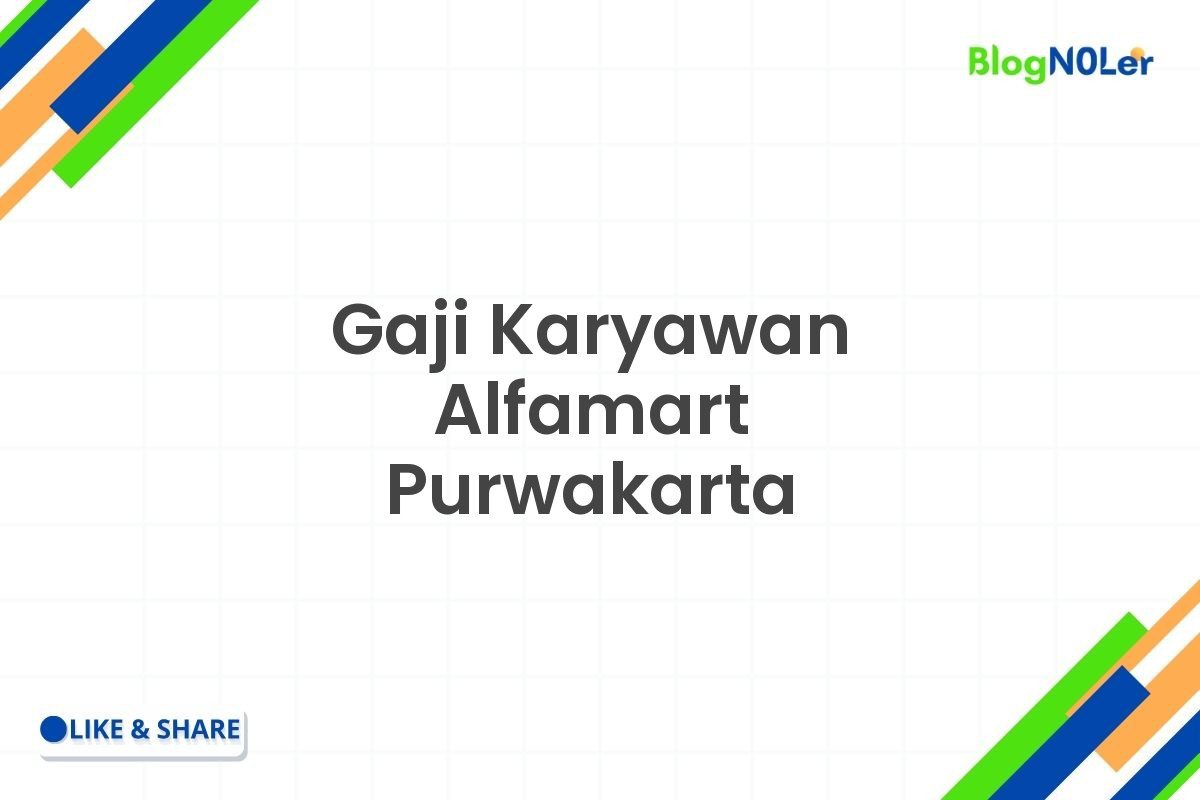 Gaji Karyawan Alfamart Purwakarta