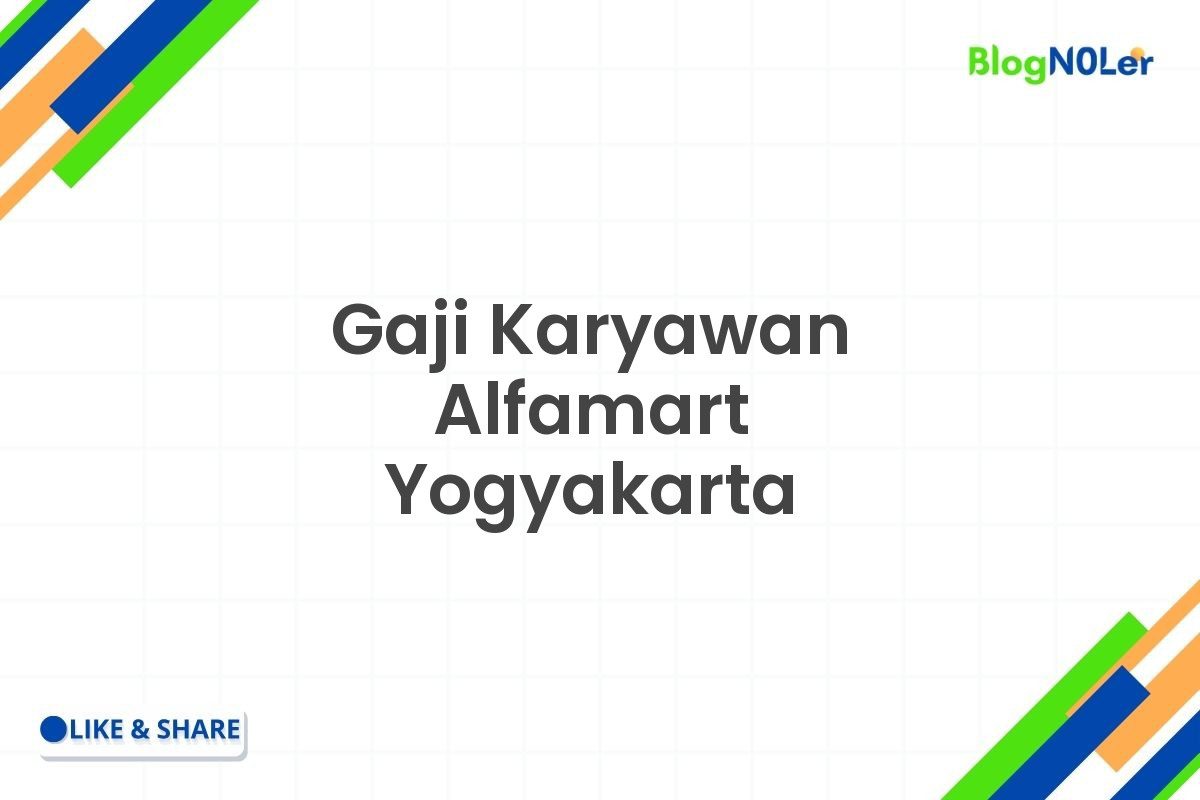 Gaji Karyawan Alfamart Yogyakarta