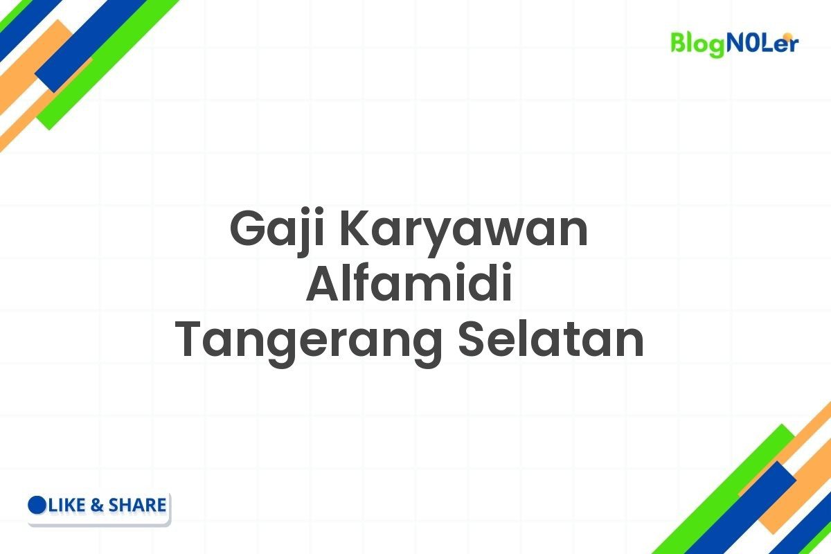 Gaji Karyawan Alfamidi Tangerang Selatan