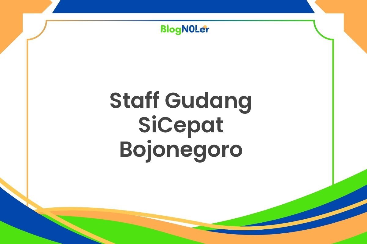 Staff Gudang SiCepat Bojonegoro