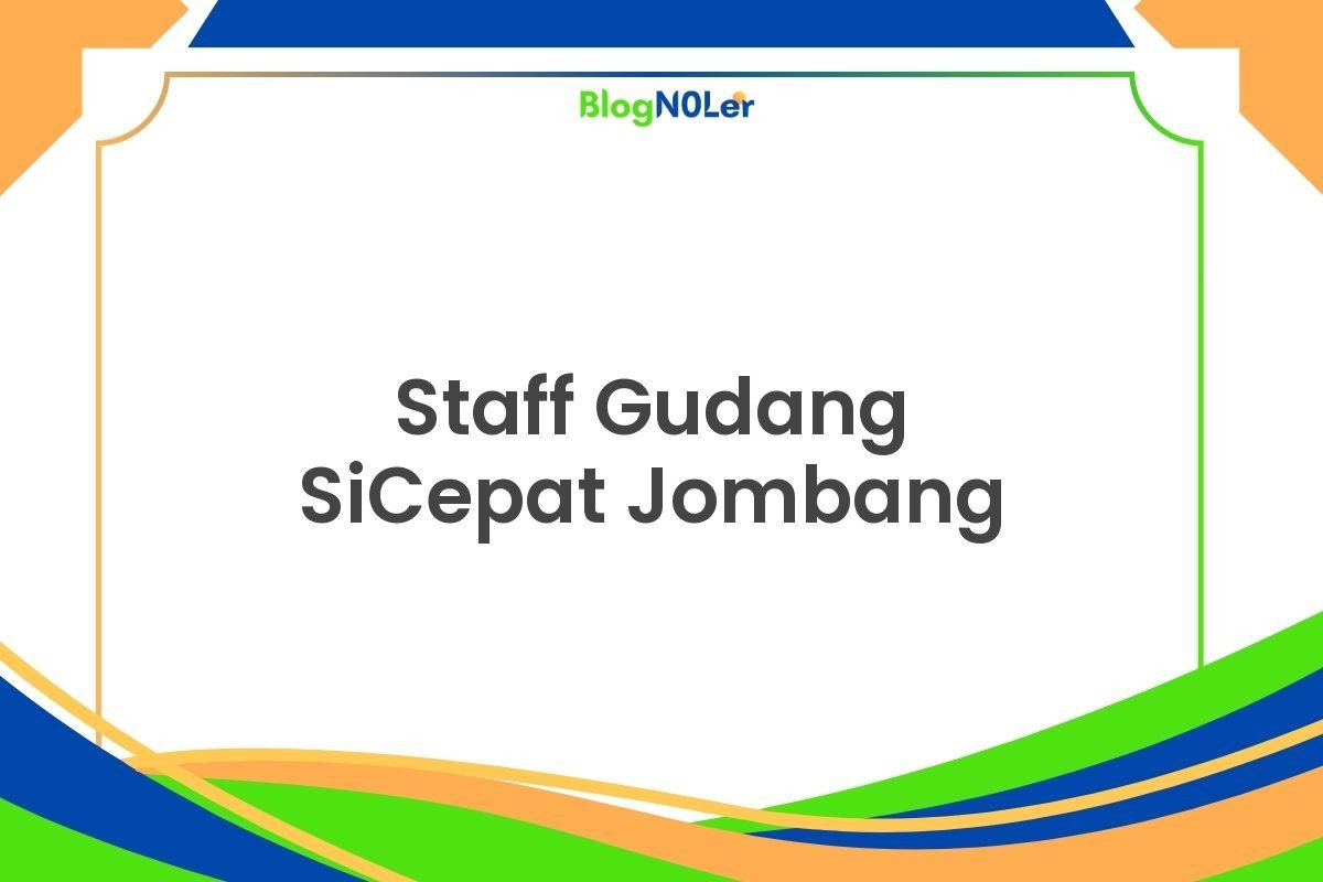 Staff Gudang SiCepat Jombang