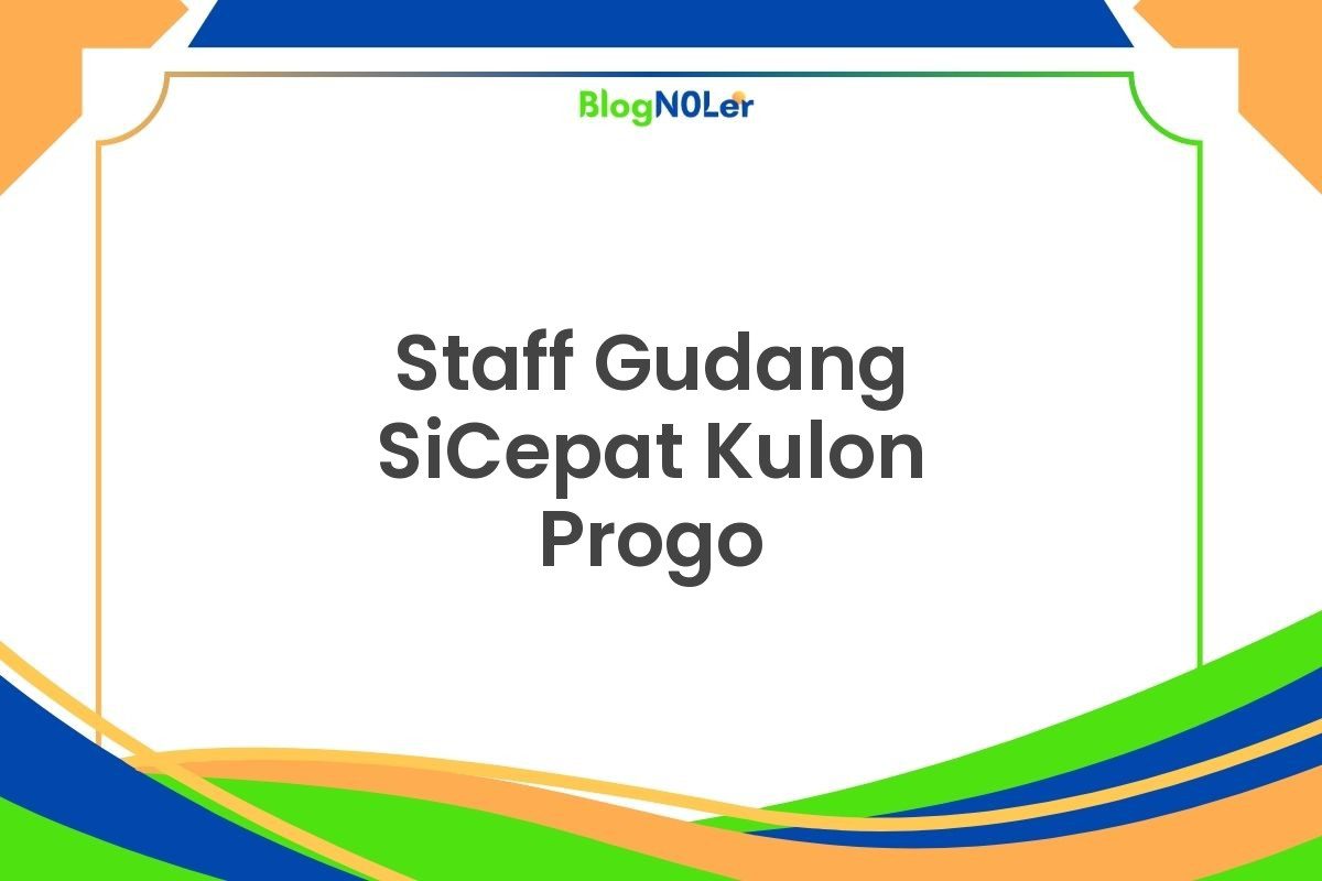 Staff Gudang SiCepat Kulon Progo