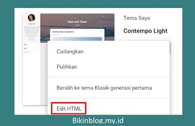 gambar cara ganti template blogger gratis