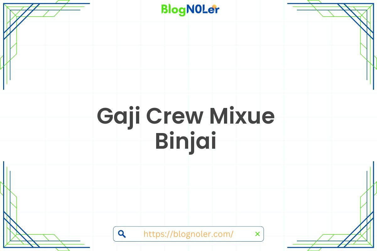 Gaji Crew Mixue Binjai