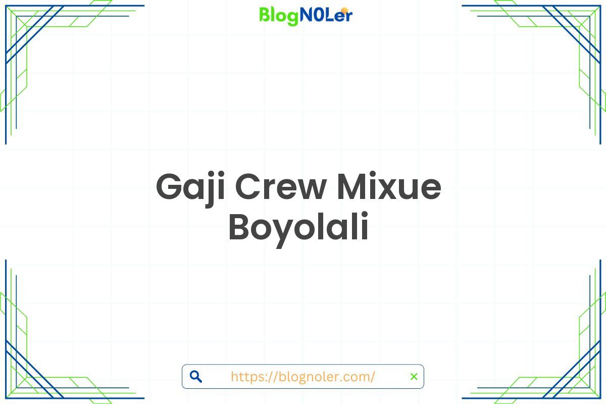 Gaji Crew Mixue Boyolali