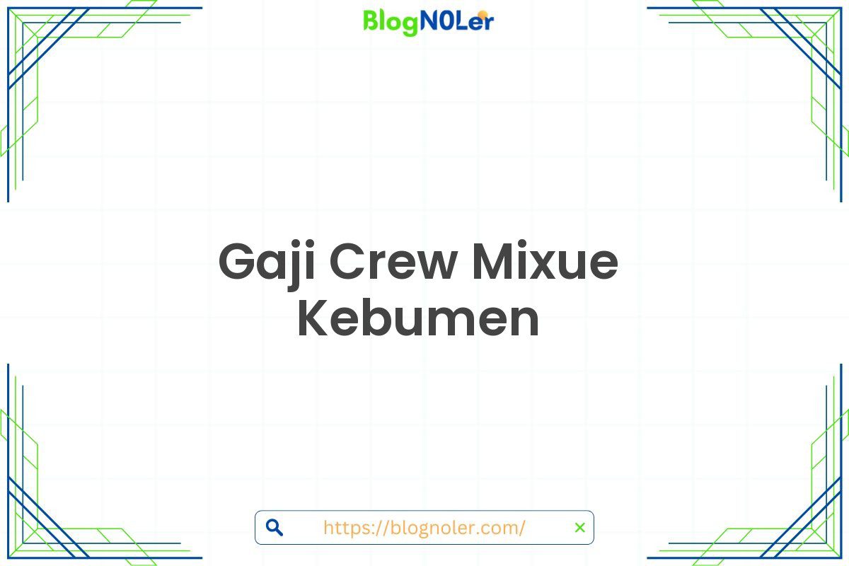 Gaji Crew Mixue Kebumen