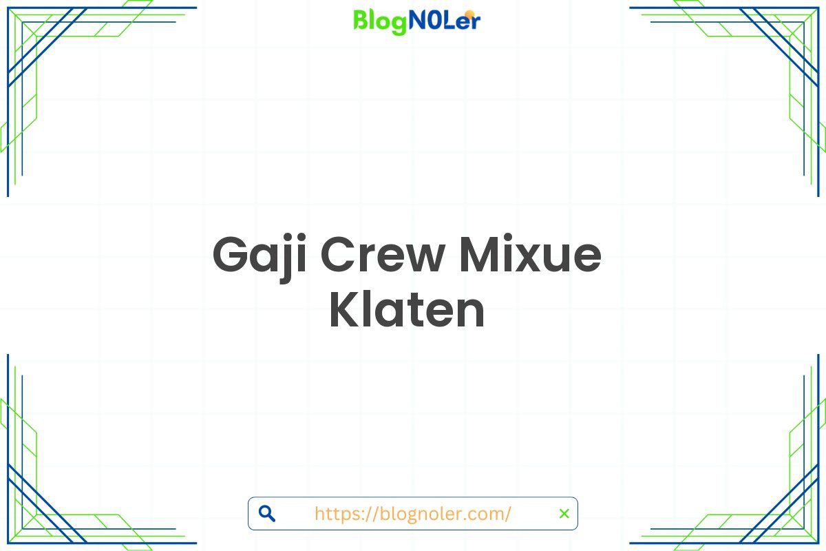 Gaji Crew Mixue Klaten