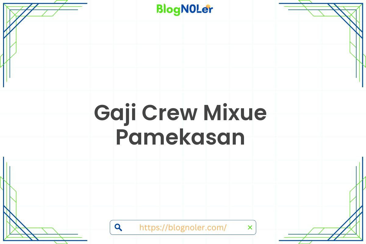 Gaji Crew Mixue Pamekasan