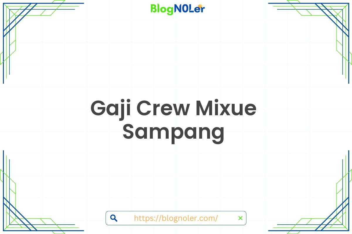 Gaji Crew Mixue Sampang