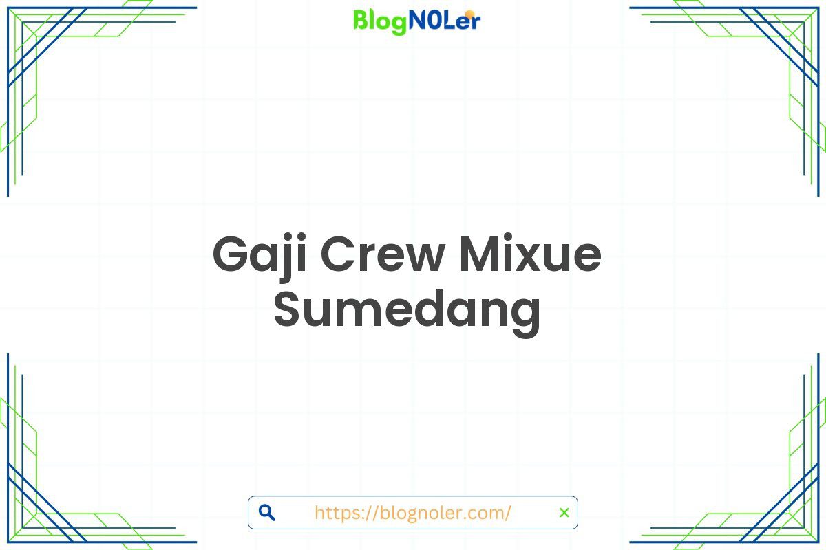 Gaji Crew Mixue Sumedang