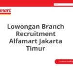 Lowongan Branch Recruitment Alfamart Jakarta Timur