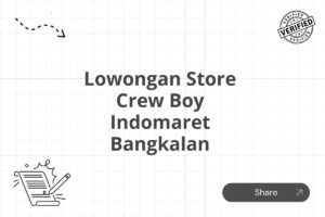 Lowongan Store Crew Boy Indomaret Bangkalan