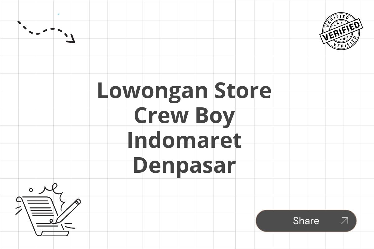 Lowongan Store Crew Boy Indomaret Denpasar