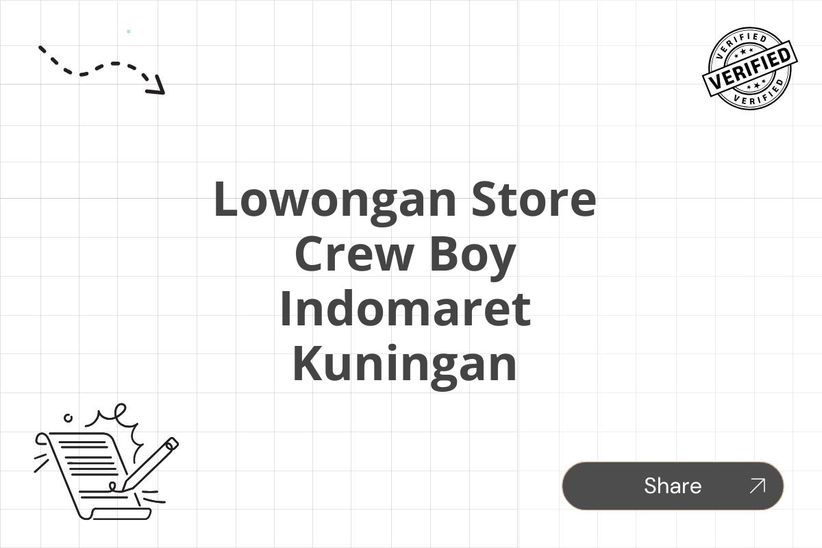 Lowongan Store Crew Boy Indomaret Kuningan