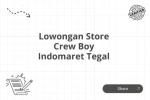 Lowongan Store Crew Boy Indomaret Tegal